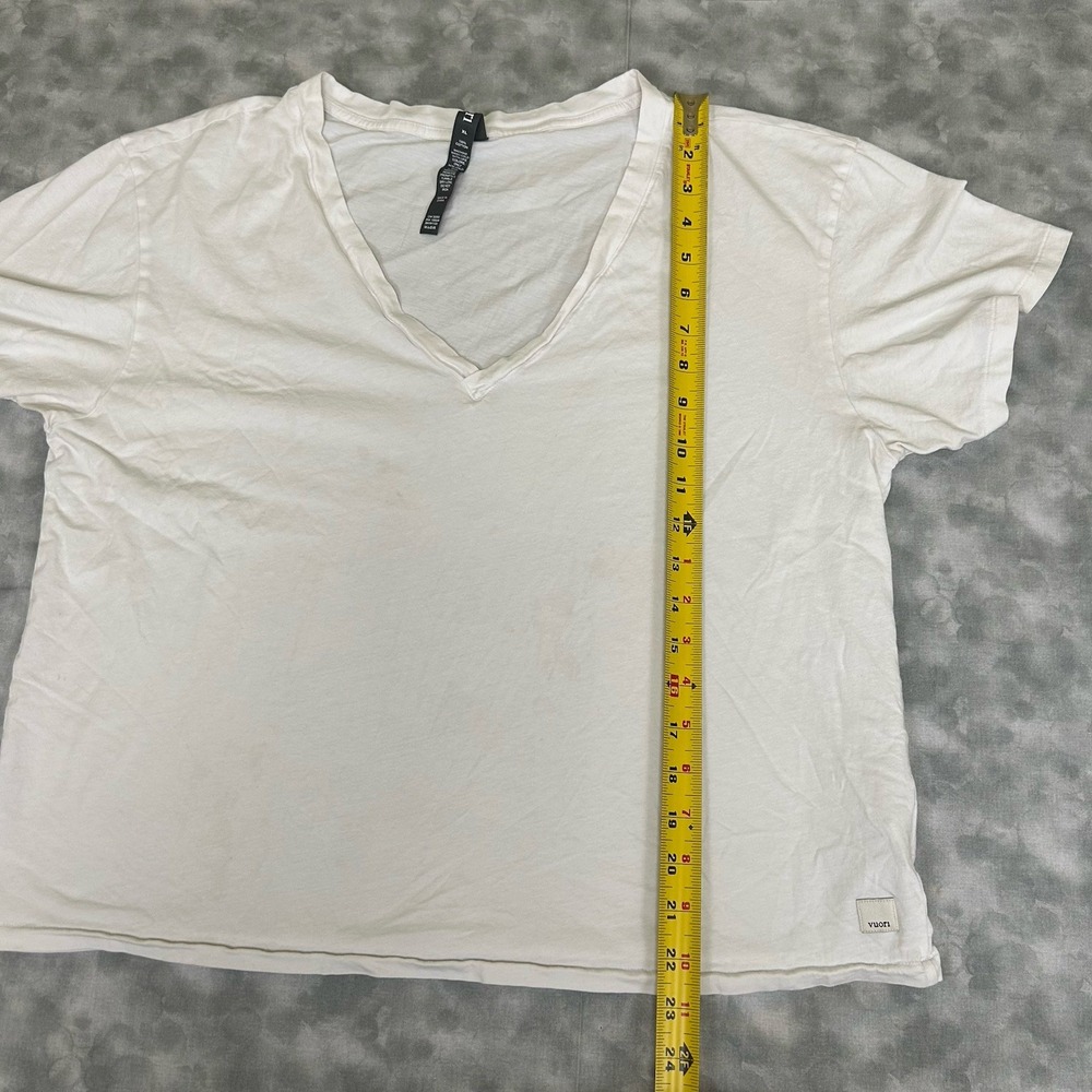 VUORI Sutton V-neck Tee Shirt‎ Womens XL White Short Sleeve Relaxed - Picture 5 of 8